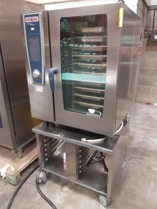 1 X RATIONAL SELF COOKING CENTRE WHITE EFFICIENCY ( SCC WE 101 G ) 10 GRID GN COMBI COMMERCIAL STEAM OVEN - COMES WITH STAND ( W85 CM X D 77.5 CM X H 174 CM )