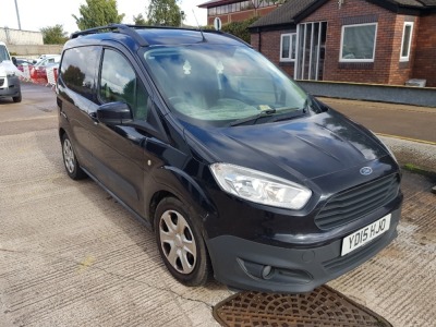 BLACK FORD TRANSIT COURIER TREBD TDC. ( DIESEL ) Reg : YD15HJO, Mileage : 0 Details: Mileage: 130093 5 SPEED MANUAL DIESEL PANEL VAN 1499CC FIRST REGISTERED 13/3/2015 NO V5 1 X KEY MOT UNTIL 1/3/2023