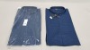 25 X BRAND NEW BURTON MENSWEAR BLUE CHECK SHIRTS IN SIZES UK 5XL AND 6XL RRP-£22.00 PP