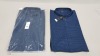 25 X BRAND NEW BURTON MENSWEAR BLUE CHECK SHIRTS IN SIZES UK 3 AND 4XL RRP-£22.00 PP