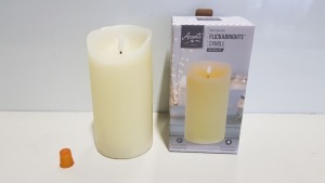 60 X BRAND NEW PREMIER FLICKABRIGHTS CANDLE WTH WARM WHITE LED ( BATTERY OPERATED ) - WITH TIMER FUNCTION ( SIZE MEDIUM ) ) - COMES IN 60 INDIVIDUAL BOXES