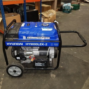 HYUNDAI HY9000EK-2 PETROL GENERATOR 7.0 MAX KILOWATT (CONDITION EXCELLENT - NEAR NEW)