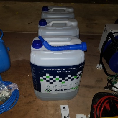 3 X BRAND NEW TUBS OF 20 LITRE ADBLUE