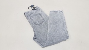 15 X BRAND NEW PAPAYAYA GREY DENIM JEANS IN SIZE 12, 14 AND 18 RRP-£16.00