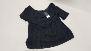 30 X BRAND NEW DOROTHY PERKINS BLACK BLOUSES IN SIZE 18 RRP-£20.00