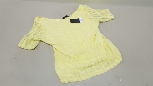 30 X BRAND NEW DOROTHY PERKINS YELLOW BLOUSES IN SIZE 18 RRP-£20.00