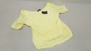 30 X BRAND NEW DOROTHY PERKINS YELLOW BLOUSES IN SIZE 16 RRP-£20.00