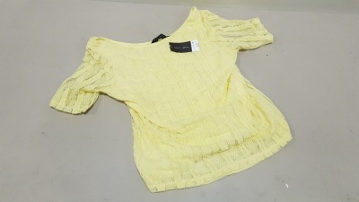 30 X BRAND NEW DOROTHY PERKINS YELLOW BLOUSES IN SIZE 14 RRP-£20.00