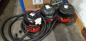 3 X HENRY VACUUM CLEANERS