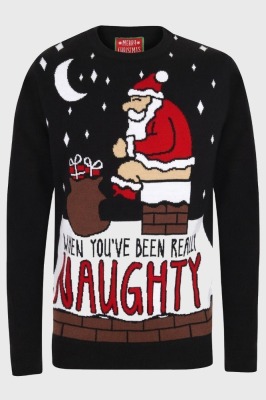 30 X BRAND NEW MIXED CLOTHING LOT CONTAINIING WHEN YOU’VE BEEN REALLY NAUGHTY CHRISTMAS JUMPER, HAVE A MERRY CHRISTMAS & A HAPPY NEW BEAR JUMPERS, LARGE 10- CASTLE ROCK GREY POLAR BEAR CHRISTMAS JUMPERS IN SIZE SMALL - 10