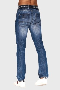 22 X BRAND NEW CROSSHATCH NEW EMBOSSED TECHNO STRAIGHT LEG JEANS WITH BELT IN SIZES - 28/32 - 30/32 - 32/30 - 34/30 - 38/32 ETC