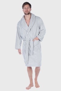 9- HARVEY JAMES SUPER SOFT LUXURY MENS DRESSING GOWN SIZE LARGE