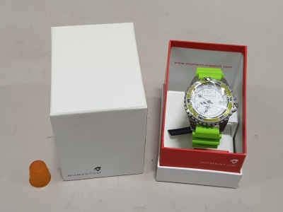 1 X BRAND NEW MOMENTUM GREEN SPORT WATCH WITH DATE MONTRE