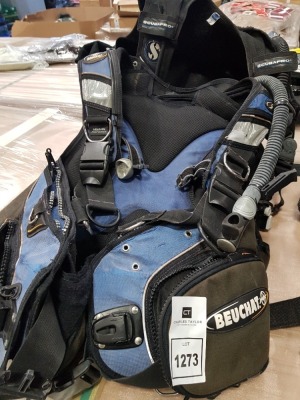 2 X DIVING HARNESSES (BEUCHAT AND SCUBAPRO) IN SIZES L AND S