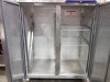 1 X WILLIAMS CRYSTAL 2 DOOR COMMERCIAL BAKERY FRIDGE (DIMENSIONS H2140MM X W1400W MM X D941MM) WITH WHEELS (MODEL HG2TSA GARNET 2000) - 2