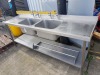 1 X STAINLESS STEEL DOUBLE SINK (L220CM X H90CM X D60CM)