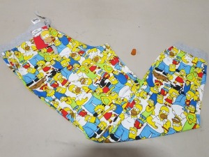 20 X BRAND NEW BURTON MENSWEAR THE SIMPSONS PYJAMA BOTTOMS IN SIZES M/L RRP-£20.00