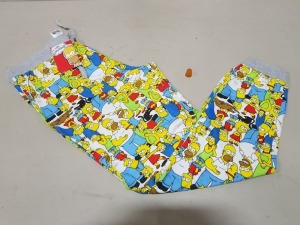 20 X BRAND NEW BURTON MENSWEAR THE SIMPSONS PYJAMA BOTTOMS IN VARIOUS SIZES RRP-£20.00