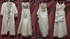 4 X EX-BRIDAL SHOP IVORY WEDDING DRESSES - SIZES UNKNOWN IE. ALFRED ANGELO, ELLIS BRIDALS, MATELIER DIAGONAL, SOPHIA TOLLI