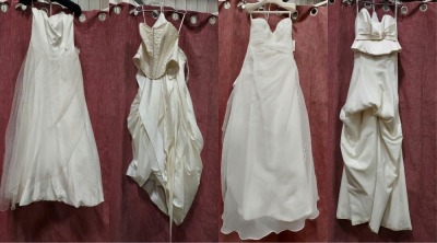 4 X EX-BRIDAL SHOP IVORY WEDDING DRESSES ALL SIZE 12 IE. KATE SHERFORD, PHIL COLLINS, PRONOVIAS,SUZANNE NEVILLE