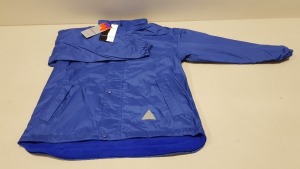 23 X BRAND NEW WINTERBOTTOMS COATS/JACKETS IN ROYAL BLUE IN KIDS SIZES 34 -