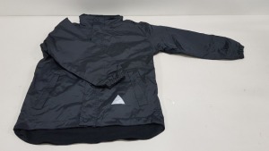 18 X BRAND NEW WINTERBOTTOMS COATS IN BLACK IN KIDS SIZE -32-44