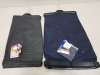 107 X TROUSERS IN NAVY AND GREY IN VARIOUS SIZES IN 5 BOXES