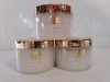 8 X BRAND NEW GOLD BODY SCRUB - WITH DEAD SEA MINERALS AND NATURAL OILS - 500 G TUBS - NO EXPIRY DATE