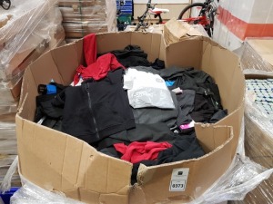 400+ MIXED CLOTHING LOT CONTAINING F&F TROUSERS, TRACKSUIT TOPS, SWEATSHIRTS, T-SHIRTS, SKIRTS, ETC ALL IN VARIOUS SIZES AND COLOURS. (FULL PALLET)