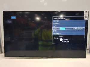 1 X 39'' PANASONIC TV WITHOUT REMOTE CONTROL