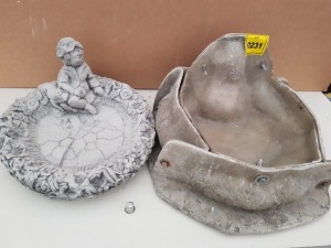 35CM FLOWER DETAIL BIRD BATH BOWL WITH BOY MASTER CAST WITH LATEX SLIP & FIBRE GLASS MOULD (FOR CASTING PRODUCT TO RETAIL £19.99)