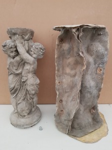 58CM BOY AND GIRL POST/PILLAR MASTER CAST WITH LATEX SLIP & FIBRE GLASS MOULD (FOR CASTING PRODUCT TO RETAIL £39.99)