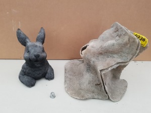 20CM HALF RABBIT MASTER CAST WITH LATEX SLIP & FIBRE GLASS MOULD (FOR CASTING PRODUCT TO RETAIL £11.99)