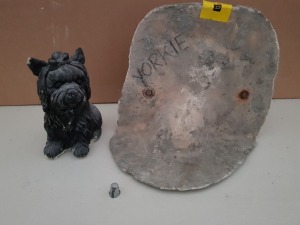 22CM TERRIER DOG MASTER CAST WITH LATEX SLIP & FIBRE GLASS MOULD (FOR CASTING PRODUCT TO RETAIL £14.99 )