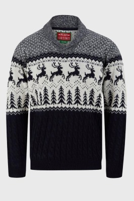 44 X BRAND NEW ASSORTED NOVELTY CHRISTMAS JUMPERS IE. SEXY AND I SNOW IT RED (M-10, S-10), SHAWL NECK FAIRISLE MENS INK BLUE (M-10), SNOW COOL SELFIE SNOWMAN (SOUND EFFECT JINGLE BELLS) GREY (XXL-3, XL-7, L-4)