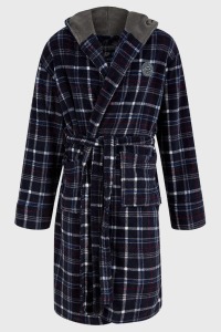 12 X BRAND NEW TOKYO LAUNDRY MENS NAVY TARTAN DRESSING GOWN SIZE L