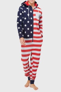 12 X BRAND NEW TOKYO LAUNDRY MENS AMERICAN FLAG ONESIE (XL-2, L-4, M-4, S-2)