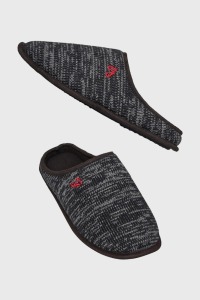 32 X PAIRS OF BRAND NEW MENS FARAH CASWELL SLIPPERS BLACK/GREY (UK11/12-17, UK9/10-1, UK7/8-14, UK7/8-14)