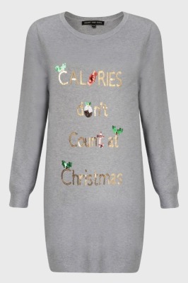 73 X BRAND NEW ASSORTED NOVELTY CHRISTMAS JUMPERS / T-SHIRTS IE. LADIES CALORIES DON’T COUNT JUMPERS GREY (UK10-28), RED (UK14-1, UK12-1, UK10-7), JINGLE BELLS SEQUIN (UK14-4, UK12-1, UK10-1), I ONLY GET BAUBLES OUT AT.. (S-15) PLUS WINNER WINNER CHRISTMA