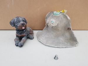 16CM SITTING ROTWEILER DOG MASTER CAST WITH LATEX SLIP & FIBRE GLASS MOULD (FOR CASTING PRODUCT TO RETAIL £14.99 )