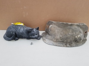 15CM LAYING CAT MASTER CAST WITH LATEX SLIP & FIBRE GLASS MOULD (FOR CASTING PRODUCT TO RETAIL £11.99 )