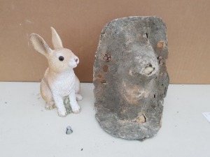 26CM RABBIT STANDING MASTER CAST WITH LATEX SLIP & FIBRE GLASS MOULD (FOR CASTING PRODUCT TO RETAIL £12.99)