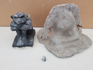 16CM GARGOYLE SMALL MASTER CAST WITH LATEX SLIP & FIBRE GLASS MOULD (FOR CASTING PRODUCT TO RETAIL £11.99)