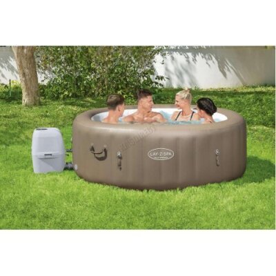 BRAND NEW BESTWAY PALM SPRINGS LAY-Z-SPA PORTABLE SPA
140 BUBBLE JET SYSTEM, FREEZE SHIELD & MULTI FUNCTIONAL PUMP - INFLATED SIZE 1.96 X 71 CM. 
ADDITIONAL ACCESSORIES : LAY-Z-SPA CANOPY & INTERLOCKING FLOOR PROTECTOR MAT (NOTE: VAT NOT APPLICABLE ON THI