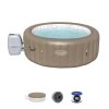 BRAND NEW BESTWAY PALM SPRINGS LAY-Z-SPA PORTABLE SPA
140 BUBBLE JET SYSTEM, FREEZE SHIELD & MULTI FUNCTIONAL PUMP - INFLATED SIZE 1.96 X 71 CM. 
ADDITIONAL ACCESSORIES : LAY-Z-SPA CANOPY & INTERLOCKING FLOOR PROTECTOR MAT (NOTE: VAT NOT APPLICABLE ON THI - 3