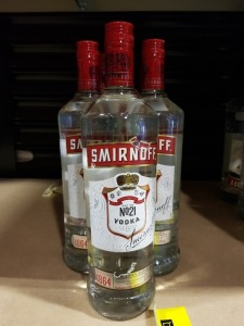 9 X BRAND NEW SMIRNOFF VODKA ( 37.5 % - 1L )