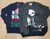 43 X BRAND NEW ASSORTED NOVELTY CHRISTMAS JUMPERS IE. WINNER WINNER CHRISTMAS DINNER NAVY (XL-1, L-18, M-4), NEW YORK THEME (XXL-4, L-16)