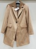 10 X BRAND NEW DOROTHY PERKINS PETITE SINGLE BUTTONED JACKETS IN SIZE UK 8 - IN TAN COLOUR ( RRP £ 48.00 PP - TOTAL RRP £ 480.00 )