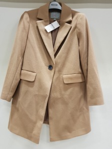 10 X BRAND NEW DOROTHY PERKINS PETITE SINGLE BUTTONED JACKETS IN SIZE UK 8 - IN TAN COLOUR ( RRP £ 48.00 PP - TOTAL RRP £ 480.00 )