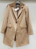 10 X BRAND NEW DOROTHY PERKINS PETITE SINGLE BUTTONED JACKETS IN SIZE UK 8 - IN TAN COLOUR ( RRP £ 48.00 PP - TOTAL RRP £ 480.00 )